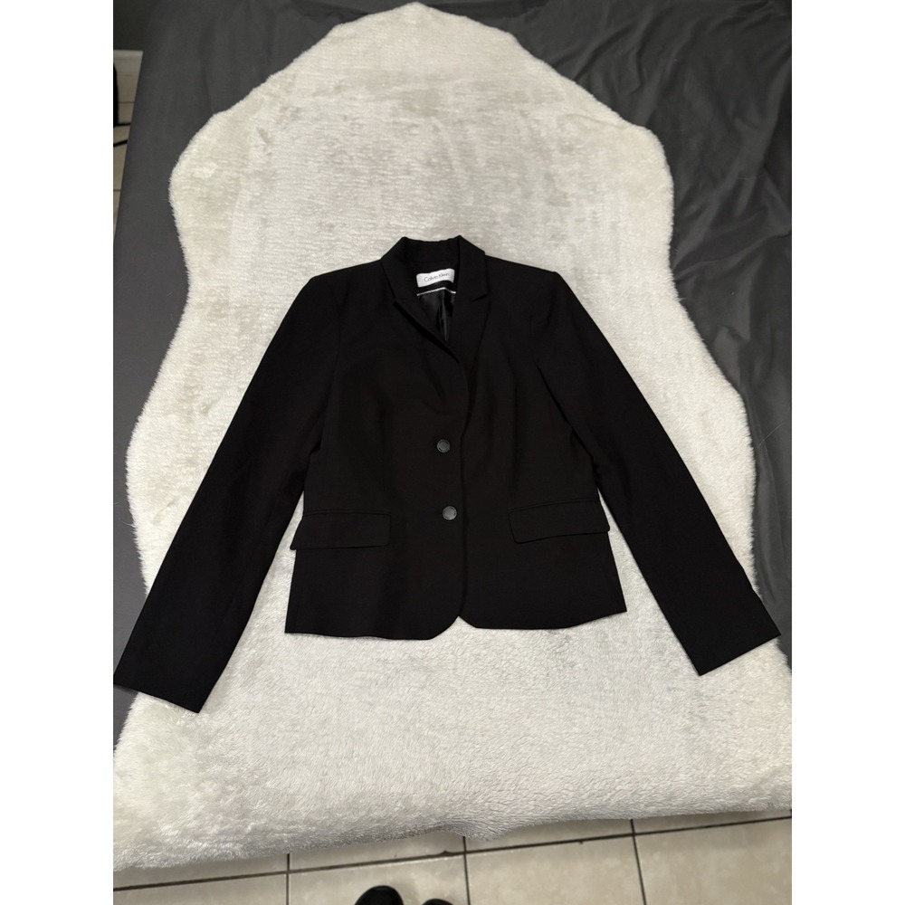 Calvin Klein Women's Solid Black 2 Button Office … - image 1